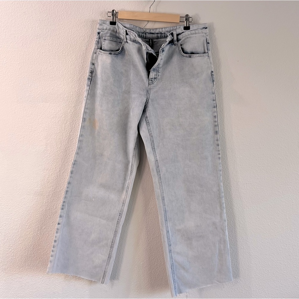 CALZEDONIA Acid wash jeans SZ-Large, cutoff ends